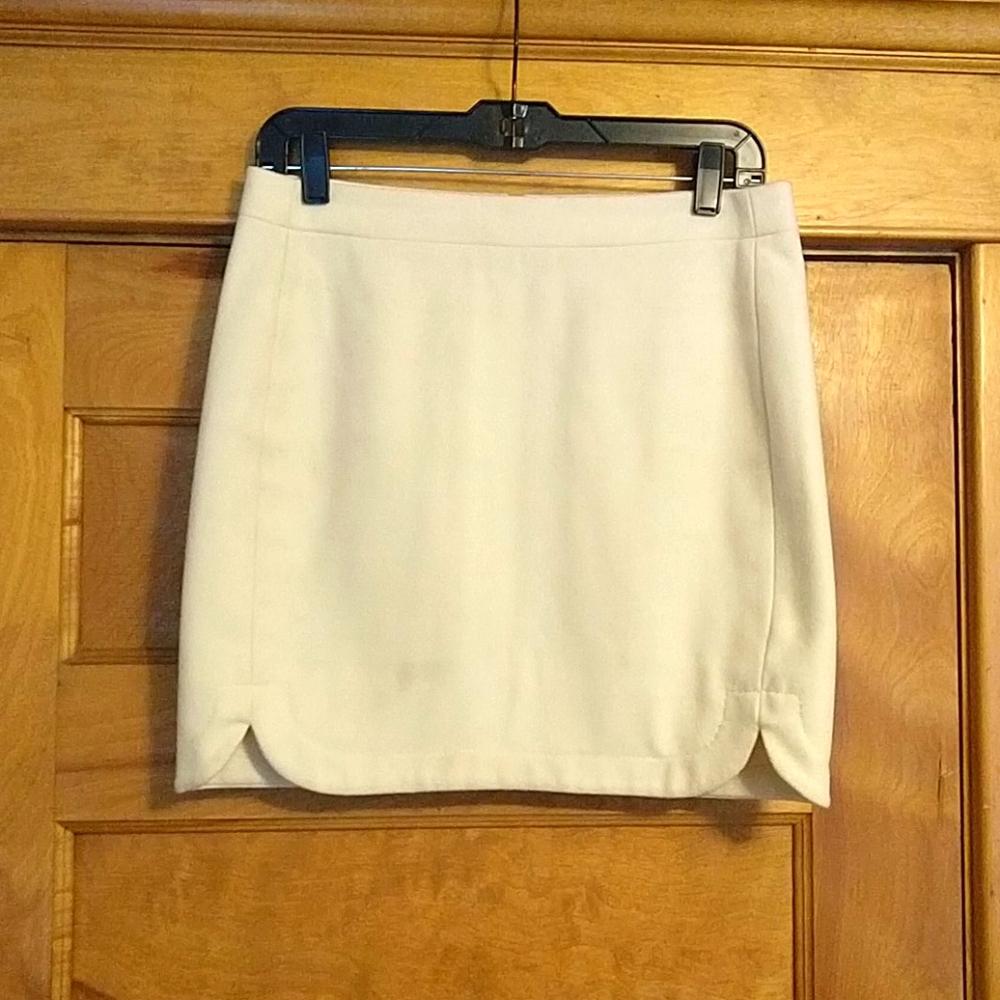 Ivory wool J. Crew mini skirt